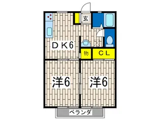 ハイツ諏訪【2階】の間取り