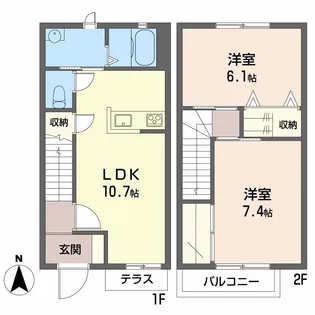 JAメゾンしばまちB【1階】の間取り