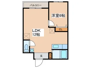 マンション鶴【1階】の間取り