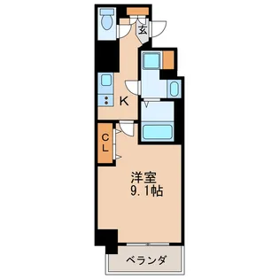 CREST TAPP新栄【10階】の間取り