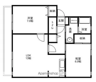 サンビレッジ新原【2階】の間取り
