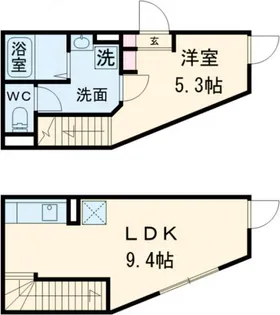 レピュア高円寺レジデンス【4階】の間取り
