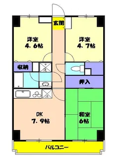 ラ・フォレ薬円台【6階】の間取り
