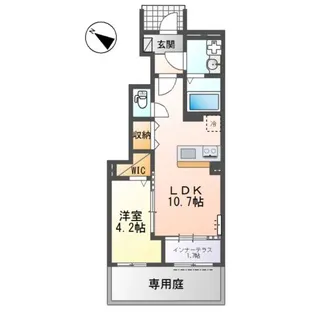 ボンシャンス楠木【1階】の間取り