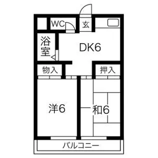 カースル50 B棟【2階】の間取り