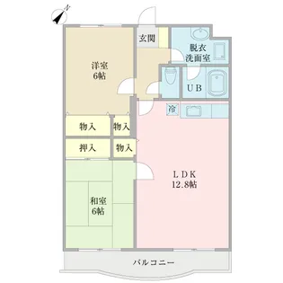 ウインディア緑が丘【1階】の間取り