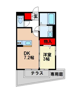 エスポワール夢A【1階】の間取り