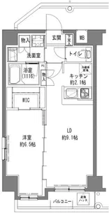 TLRレジデンス大鳥居【6階】の間取り