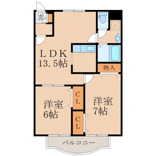 ガーデンプレイス錦江【3階】の間取り