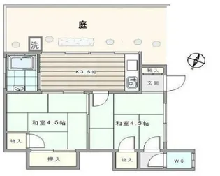斉藤荘【1階】の間取り