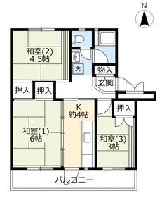UR南永田第二【5階】の間取り