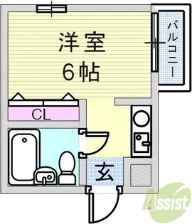 ハイライフ祗園【2階】の間取り