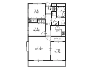 Prestige札の辻【3階】の間取り