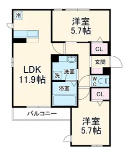 ブランキューブ【2階】の間取り