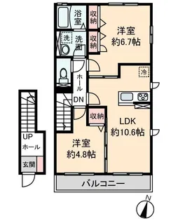 カーサAZUMIの間取り