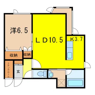 クローバーA【1階】の間取り