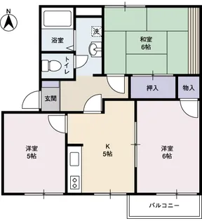 フレグランス大山【1階】の間取り