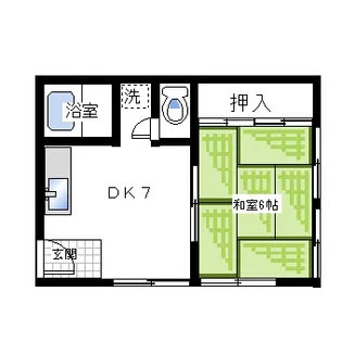 サンパレス池尻【1階】の間取り