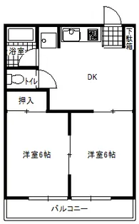 フラワーマンション【2階】の間取り