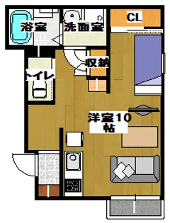 グランジ・ベアII【1階】の間取り