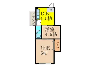 シャトー御影【4階】の間取り