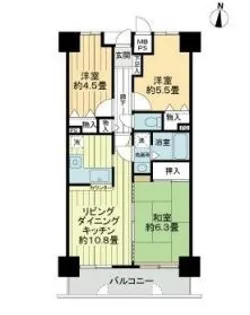 ライオンズマンション倉敷幸町【12階】の間取り