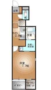 栃木県宇都宮市駒生1【アパート】の間取り