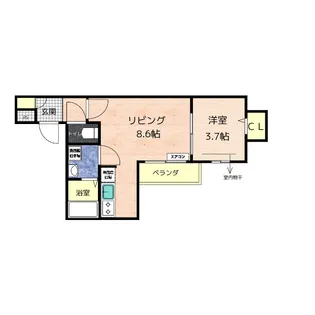 レジデンス中村公園【1階】の間取り