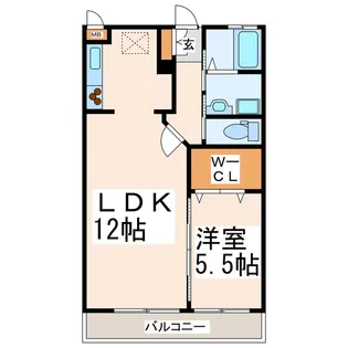 スライブ参番館【1階】の間取り