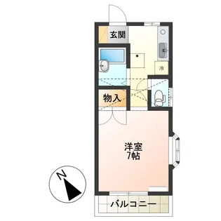 ピースフル・YMK【2階】の間取り