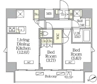ジオエント町屋【8階】の間取り