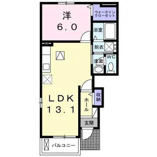 ラック ヒルズ A【1階】の間取り