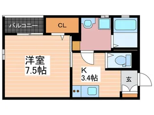 Jarounie A【2階】の間取り