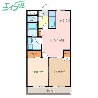 グリーンシャトー【1階】の間取り