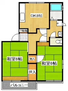 グランドヒル岡上A【1階】の間取り