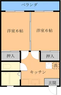LコーポB棟【2階】の間取り