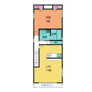 REMIX旭が丘【2階】の間取り