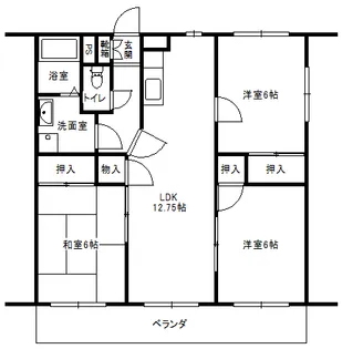 コーポラス元島8【2階】の間取り