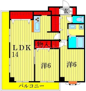 サムソンコート【4階】の間取り