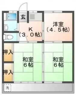 小野寺自動車コーポ【1階】の間取り
