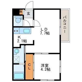 Southern Spot サザンスポット【4階】の間取り