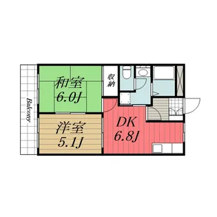 千葉県大網白里市みどりが丘2【マンション】の間取り