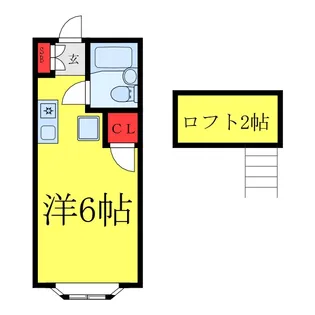クボハイツ【2階】の間取り