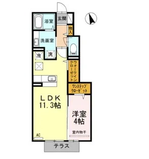 サニーハイツ【1階】の間取り