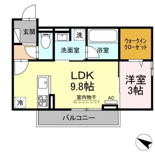 新潟県上越市鴨島1【アパート】の間取り
