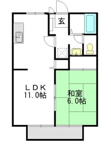 メルベイユ24 B【2階】の間取り