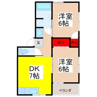 メゾンドケイII【2階】の間取り