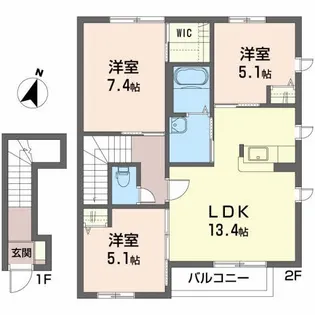 ジョイカーム G【2階】の間取り