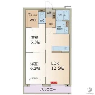 リーフ長津良【1階】の間取り