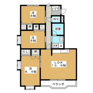 ファミール二子【2階】の間取り